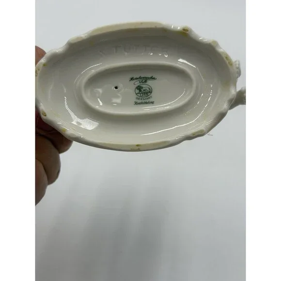 Hutschenreuther Kunstabteilung Putto w/Fawn German Porcelain Figurine Vtg 4”H